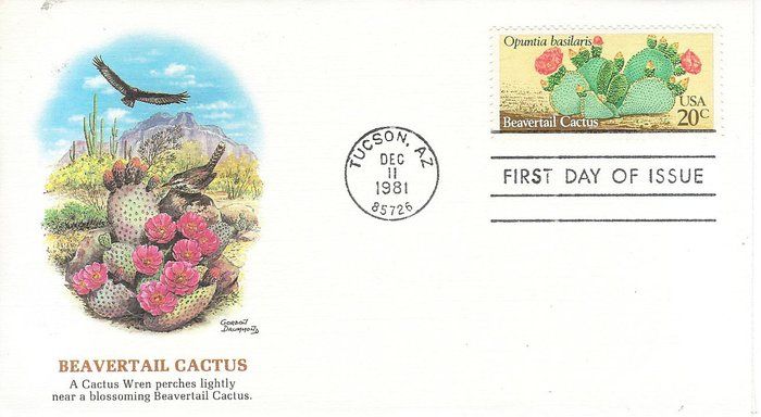 Lot 341: Beavertail Cactus FDC