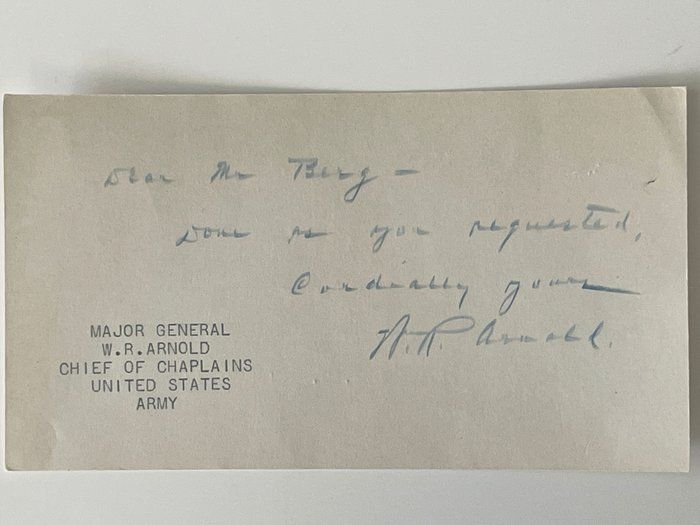 Lot 365: Army General W.R. Arnold signed cover