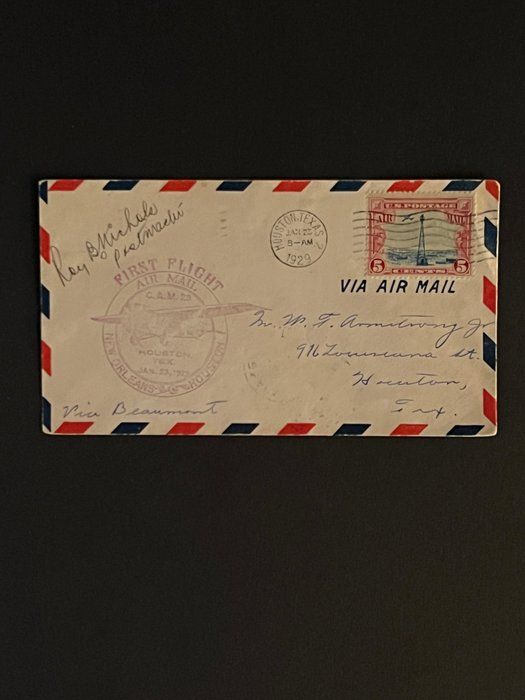 Lot 369: 1929 Houston Texas First Flight First Day Cover