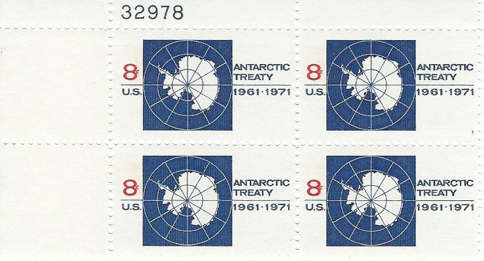 Lot 386: Antarctic Treaty Plate Block