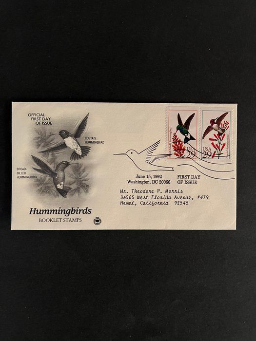 Lot 398: Hummingbirds First Day Cover