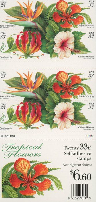 Lot 400: Tropical Flowers Full Stamp Book