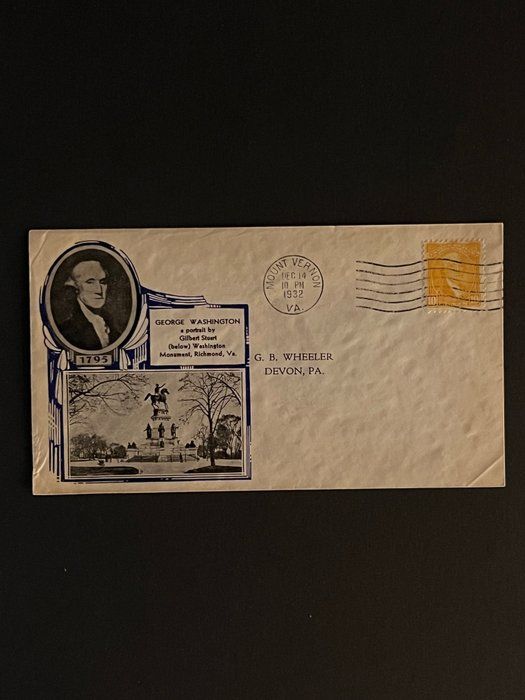 Lot 423: 1932 President George Washington First Day Cover