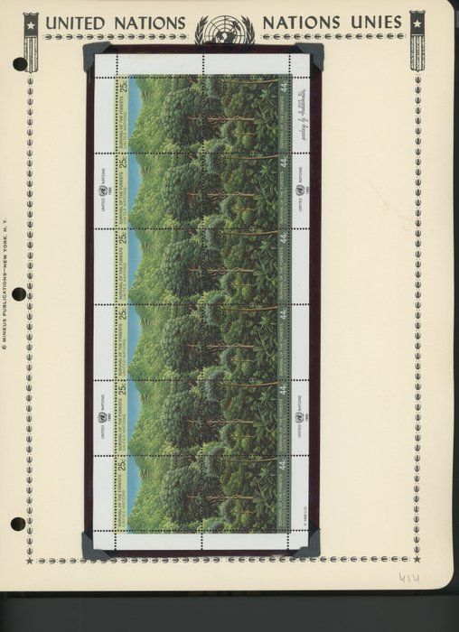 Lot 430: United Nations New York Survival of the Forest Stamp Sheet