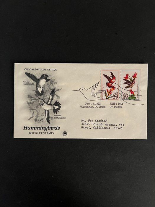 Lot 432: Hummingbirds First Day Cover