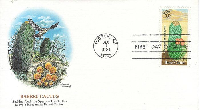 Lot 439: Barrel Cactus FDC