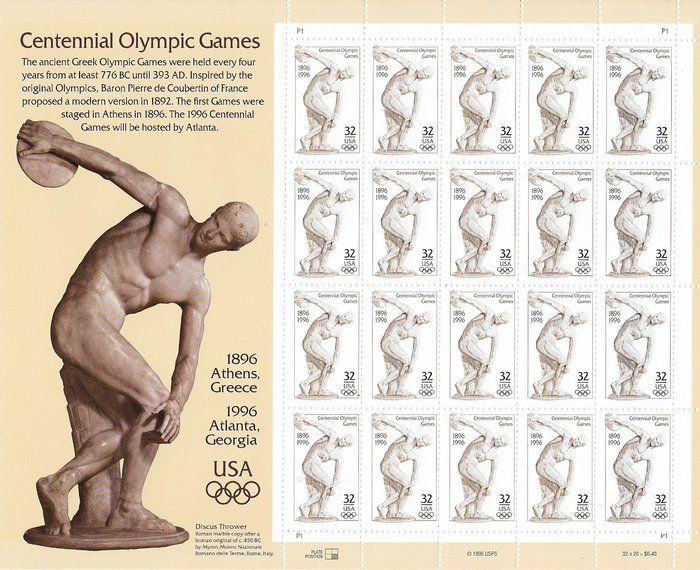 Lot 449: Centennial Olympic Games Stamps
