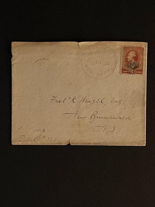 Lot 452: 1886 New York First Day Cover