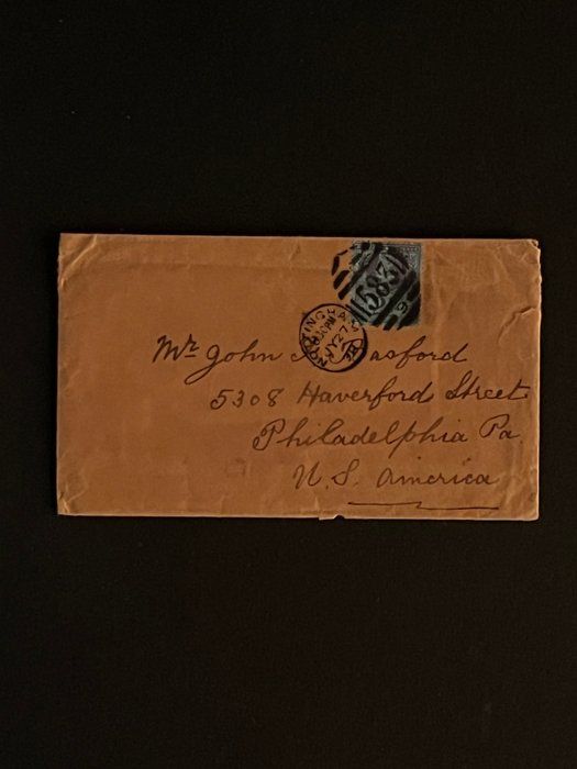 Lot 459: Vintage Nottingham United Kingdon Stamped Envelope