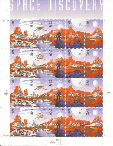 Lot 463: Space Discovery Stamps