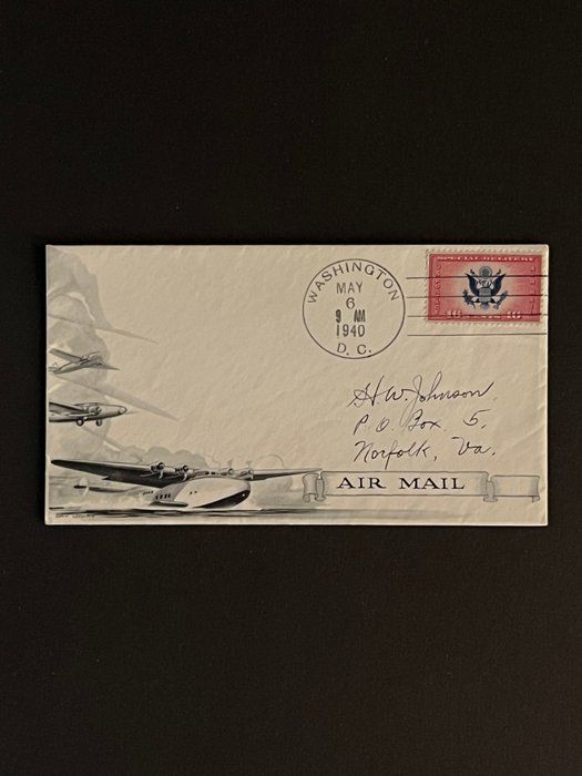 Lot 470: 1940 Washington DC Airmail First Day Cover