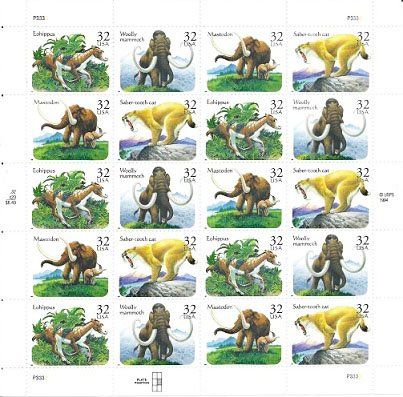 Lot 476: Prehistoric Animals Stamps