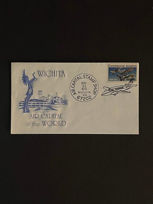 Lot 479: 1976 Aviation Kansas USA First Day Cover
