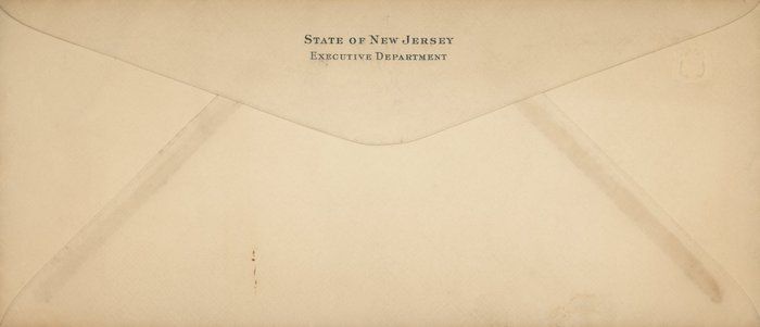 Lot 480: State of New Jersey Executive Department Envelope