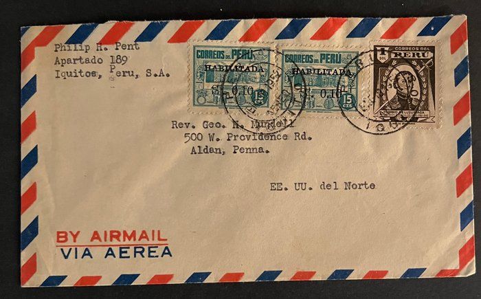 Lot 497: Peru  First Day Cover