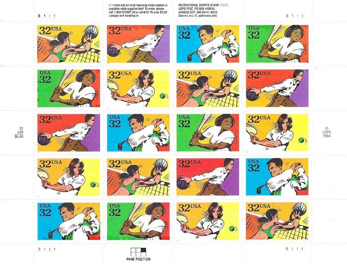 Lot 511: Recreational Sports Stamps