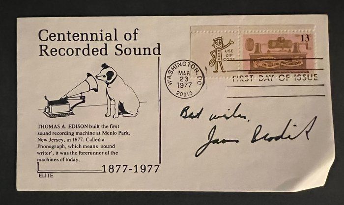 Lot 527: Centennial of Recorded Sound First Day Cover