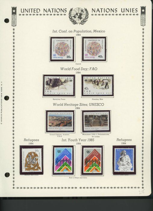 Lot 540: United Nations New York Stamps 1984
