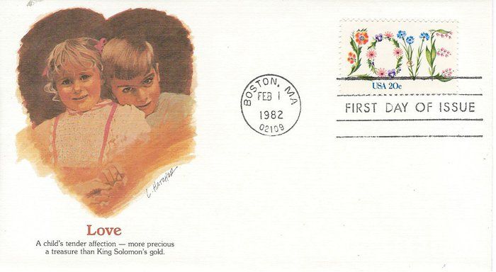 Lot 551: Love FDC