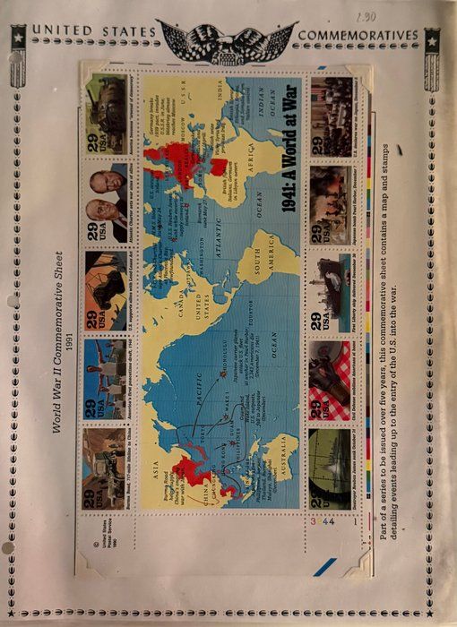 Lot 567: 1991 U.S. District of Columbia Bicentennial & Famous Comedians Stamp Collection