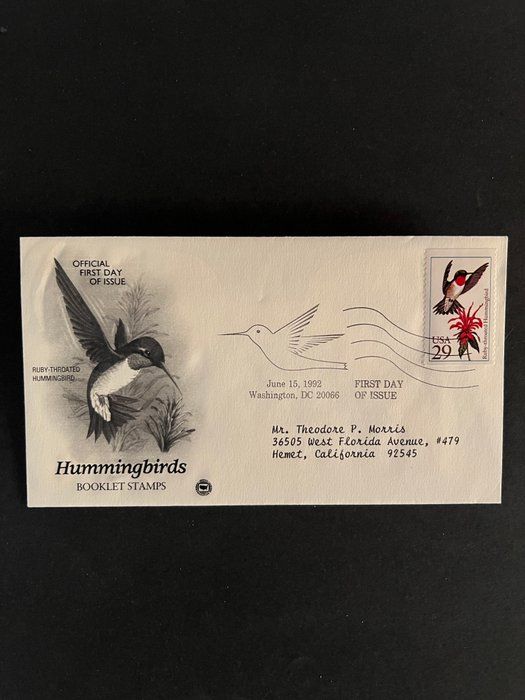 Lot 572: Hummingbirds First Day Cover