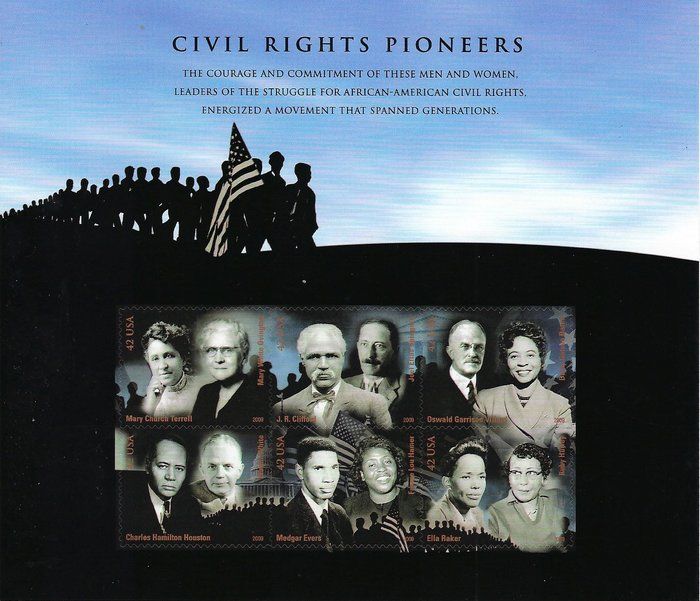 Lot 576: Civil Right's Pioneers collector's stamp sheet