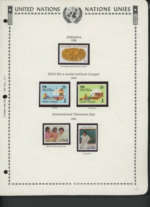 Lot 579: United Nations New York Stamps 1988