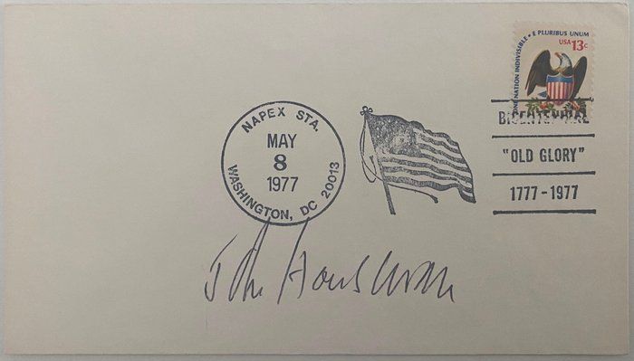 Lot 582: John Houseman signed 1977 first day cover