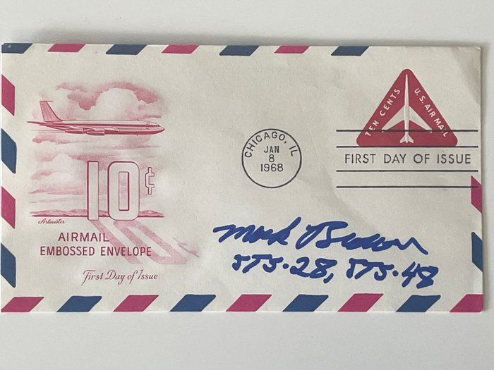 Lot 589: Test pilot Mark Brown signed cover