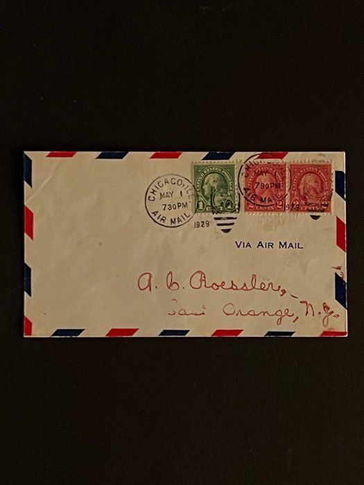 Lot 607: 1929 US Air Mail Cover