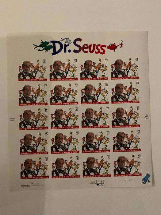 Lot 610: Dr Seuss Stamp Set