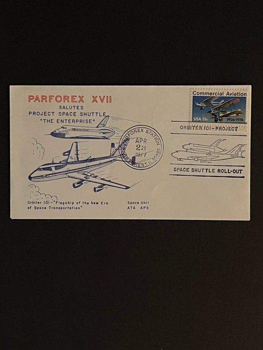 Lot 617: 1977 Sapce Shuttle Roll Out First Day Cover