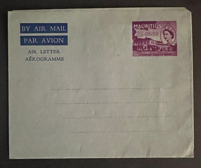 Lot 619: Mauritius air letter