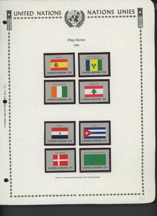Lot 621: United Nations New York Stamps 1988