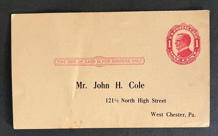 Lot 628: United States 1913 post card