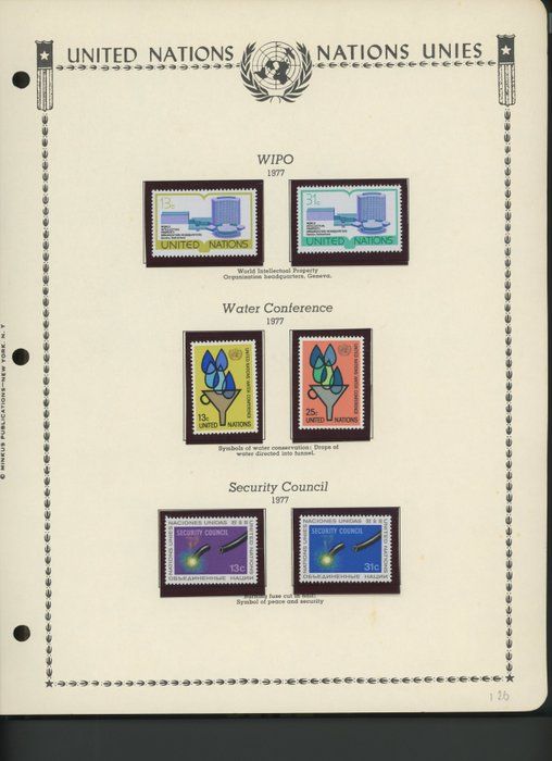 Lot 629: United Nations New York Stamps 1977