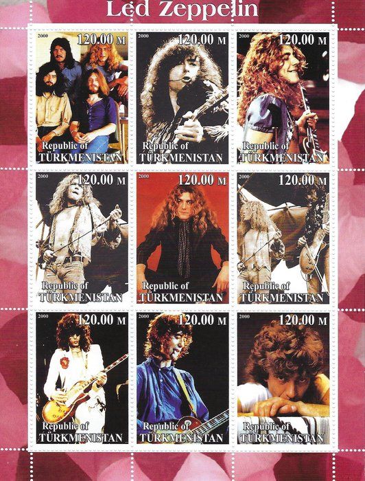 Lot 638: Led Zeppelin stamps