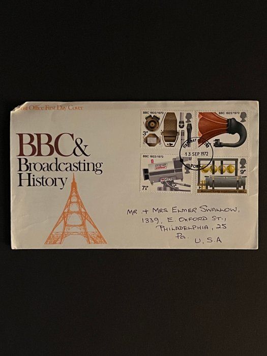 Lot 657: 1972 BBC and Broadcasting History First Day Cover