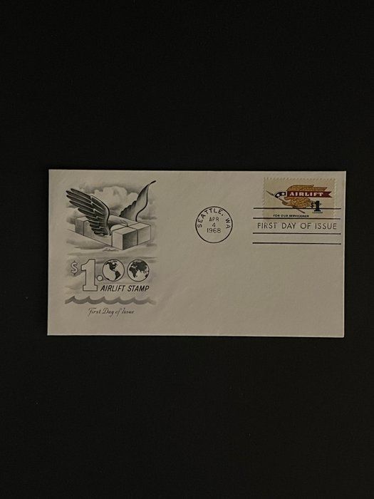 Lot 675: 1968 Airlift Stamp Seattle Washington First Day Cover