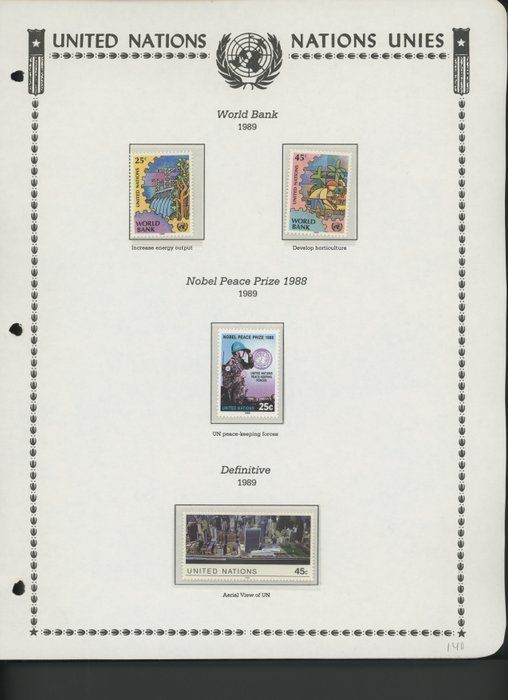 Lot 688: United Nations New York Stamps 1989