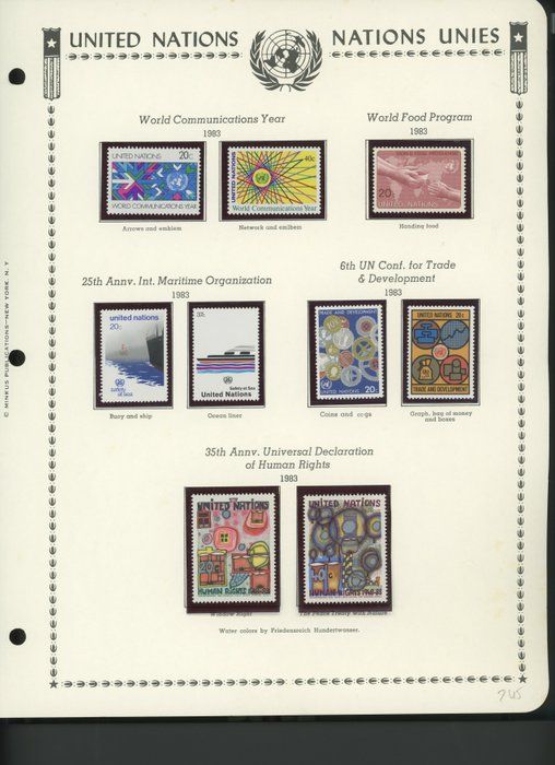 Lot 702: United Nations New York Stamps 1983