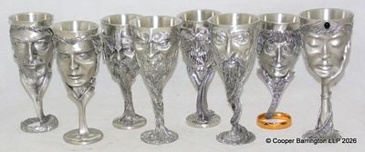 Royal Selangor Pewter LOTR Goblets. Royal Selangor Pewter Goblet Collection from The Lord of the 