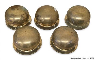 Five Heavy Duty Mushroom Vents for Canal Boats Etc. Five Heavy Duty Brass Mushroom Vents for 