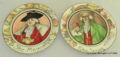 Royal Doulton The Professionals Series Ware Plates 'The Mayor' & 'The Squire' No.D6283/D6284. 