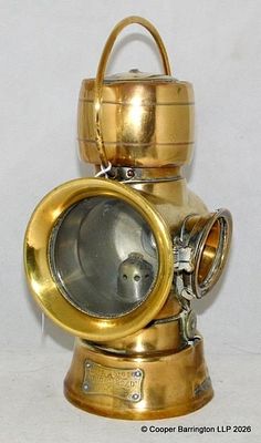 VINTAGE CAR LAMP JOSEPH LUCAS KING OF ROAD NO 636. ANTIQUE BRASS VINTAGE CAR LAMP JOSEPH LUCAS 