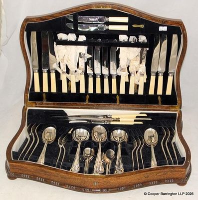 Pearson Brothers Silver Plated Canteen of Cutlery. Vintage Pearson Brothers Silver Plated 