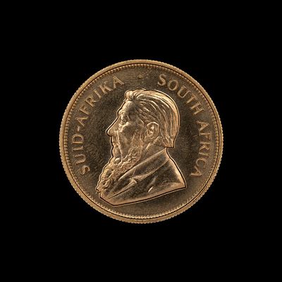 1978 South Africa Krugerand Gold Coin. DESCRIPTION: One troy ounce pure gold South African 