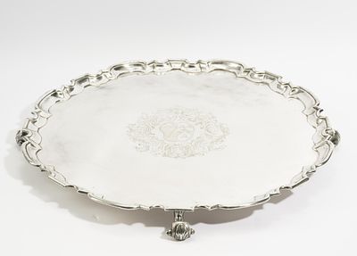 George Howson Sterling Silver Tray. DESCRIPTION: Large tray marked 'GH' for George Howson. 