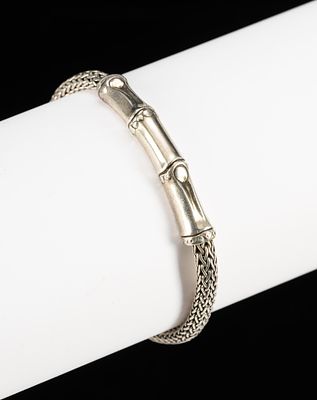 John Hardy Sterling Silver Bracelet. DESCRIPTION: Sterling silver bracelet marked 925 and 