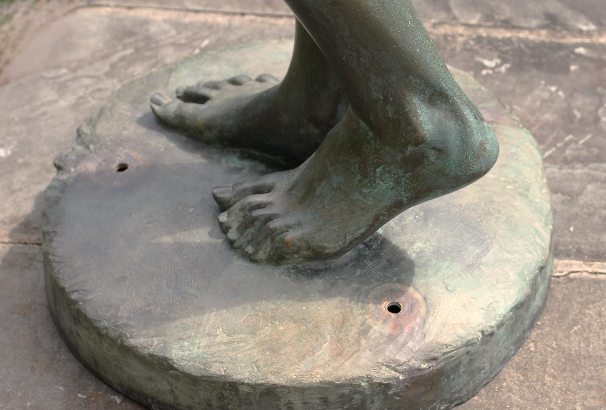 Lot 70 - Edward McCartan Bronze Sculpture Girl Drinking From A